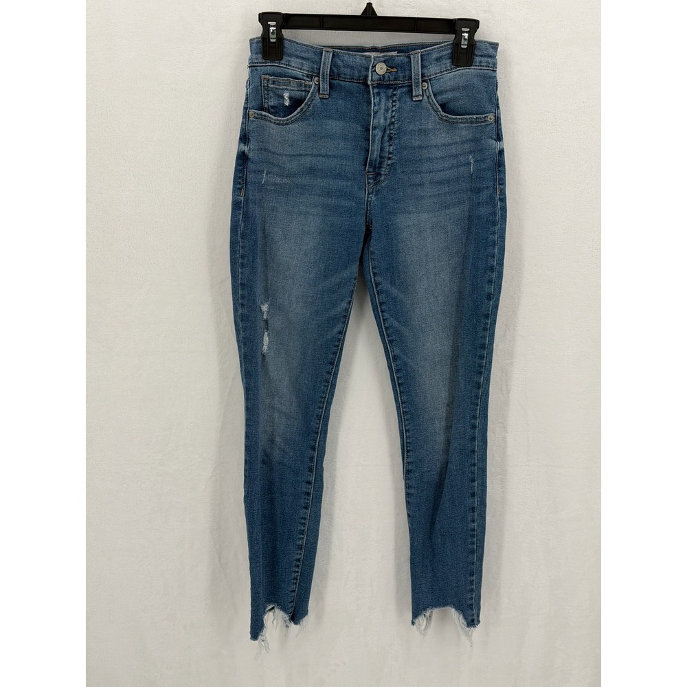 Lucky Brand Jeans Womens 27 4 Bridgette High Rise Skinny Distressed Medium Wash